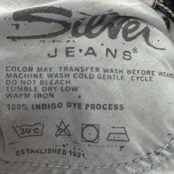 Silver Jeans Santorini Cropped Capri Stretch Low Rise Jean 30X25 Medium Wash - Picture 6 of 6